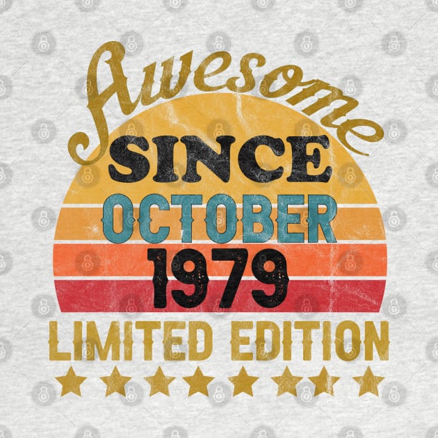 Awesome Since October 1979 42 Year Old 42th Birthday gift T-Shirt by yalp.play